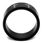 TK2410 - Two-Tone IP Black (Ion Plating) Stainless Steel Ring with No Stone-2