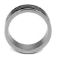 TK2411 - High polished (no plating) Stainless Steel Ring with Epoxy  in Jet-2
