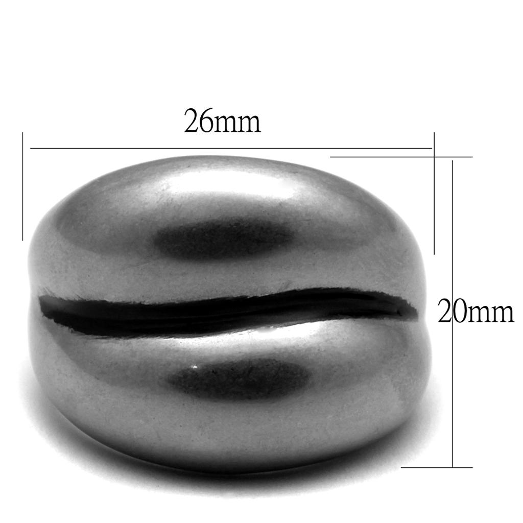 TK2415 - Antique Silver Stainless Steel Ring with No Stone-1