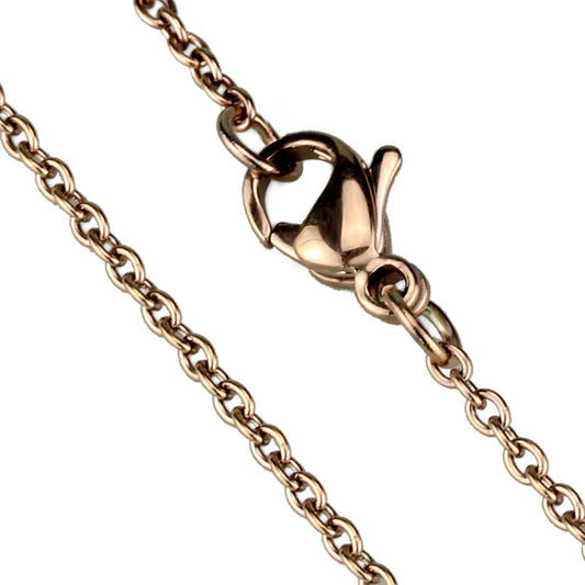 TK2422R - IP Rose Gold(Ion Plating) Stainless Steel Chain with No Stone-1