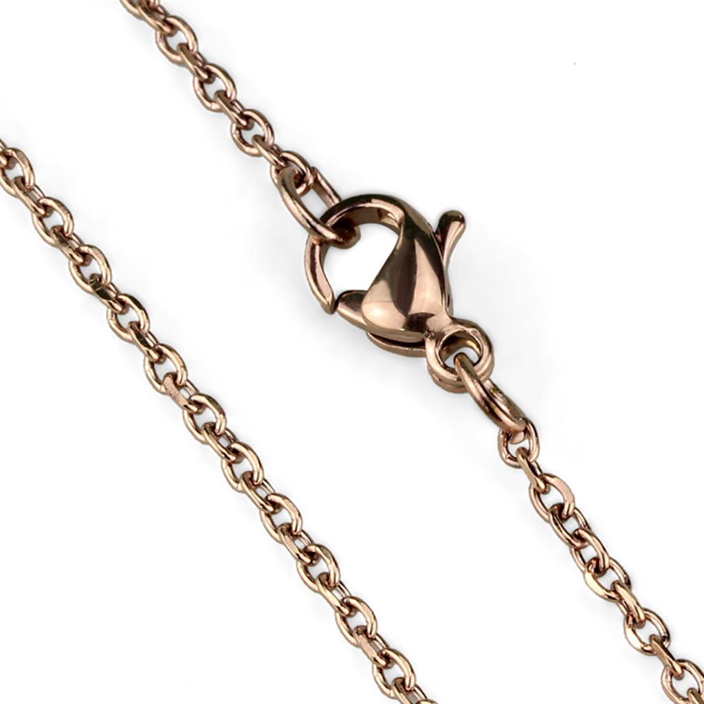 TK2423R - IP Rose Gold(Ion Plating) Stainless Steel Chain with No Stone-1