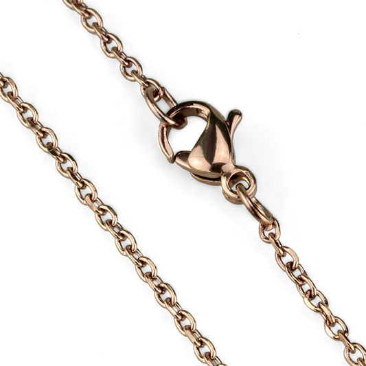 TK2423R - IP Rose Gold(Ion Plating) Stainless Steel Chain with No Stone-1
