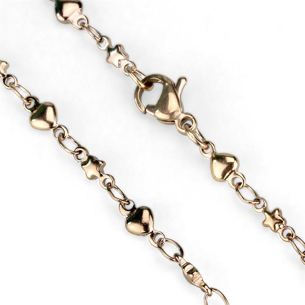TK2427R - IP Rose Gold(Ion Plating) Stainless Steel Chain with No Stone-1