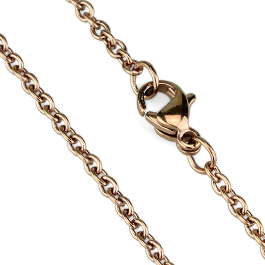 TK2428R - IP Rose Gold(Ion Plating) Stainless Steel Chain with No Stone-1