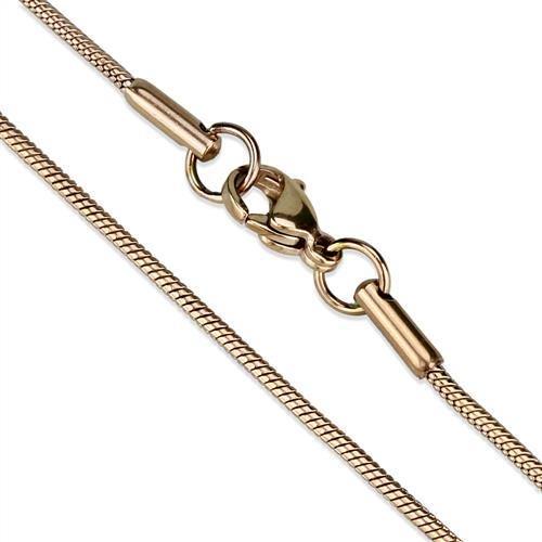 TK2436R - IP Rose Gold(Ion Plating) Stainless Steel Chain with No Stone-1