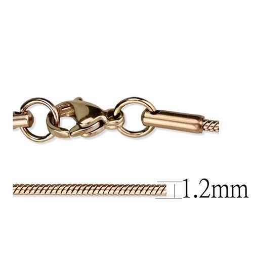 TK2436R - IP Rose Gold(Ion Plating) Stainless Steel Chain with No Stone-2
