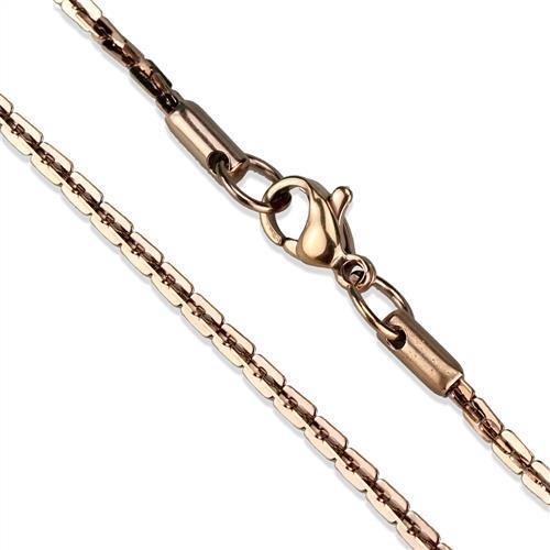 TK2440R - IP Rose Gold(Ion Plating) Stainless Steel Chain with No Stone-1