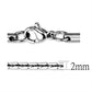 TK2440 - High polished (no plating) Stainless Steel Chain with No Stone-2