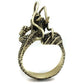 TK2444 - IP Antique Copper Stainless Steel Ring with Epoxy  in Jet-3