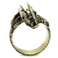 TK2444 - IP Antique Copper Stainless Steel Ring with Epoxy  in Jet-2