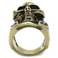 TK2446 - IP Antique Copper Stainless Steel Ring with Epoxy  in Jet-2