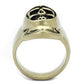 TK2447 - IP Antique Copper Stainless Steel Ring with Epoxy  in Jet-2