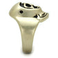 TK2447 - IP Antique Copper Stainless Steel Ring with Epoxy  in Jet-3