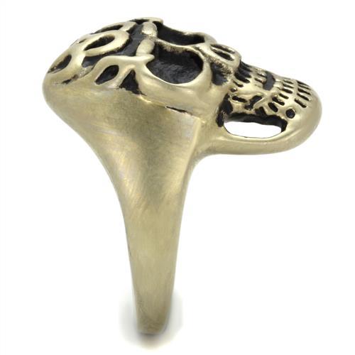 TK2450 - IP Antique Copper Stainless Steel Ring with Epoxy  in Jet-3