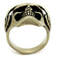 TK2451 - IP Antique Copper Stainless Steel Ring with Epoxy  in Jet-2