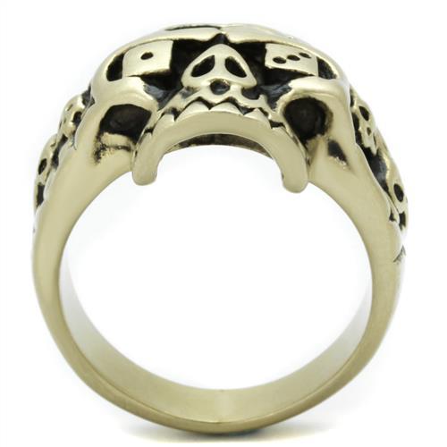 TK2452 - IP Antique Copper Stainless Steel Ring with Epoxy  in Jet-2