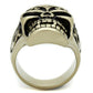 TK2454 - IP Antique Copper Stainless Steel Ring with Epoxy  in Jet-2