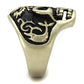 TK2454 - IP Antique Copper Stainless Steel Ring with Epoxy  in Jet-3