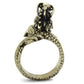 TK2458 - IP Antique Copper Stainless Steel Ring with Epoxy  in Jet-3