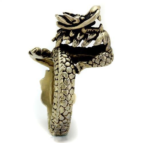 TK2458 - IP Antique Copper Stainless Steel Ring with Epoxy  in Jet-4