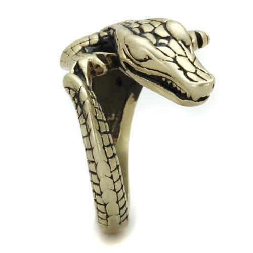 TK2459 - IP Antique Copper Stainless Steel Ring with Epoxy  in Jet-3