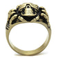 TK2461 - IP Antique Copper Stainless Steel Ring with Epoxy  in Jet-2