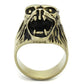 TK2462 - IP Antique Copper Stainless Steel Ring with Epoxy  in Jet-2
