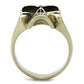 TK2467 - IP Antique Copper Stainless Steel Ring with Epoxy  in Jet-2