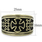 TK2469 - IP Antique Copper Stainless Steel Ring with Epoxy  in Jet-1