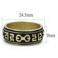 TK2471 - IP Antique Copper Stainless Steel Ring with Epoxy  in Jet-1