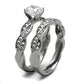 TK2475 - High polished (no plating) Stainless Steel Ring with AAA Grade CZ  in Clear-3