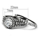 TK2476 - High polished (no plating) Stainless Steel Ring with AAA Grade CZ  in Clear-1