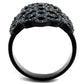 TK2481 - IP Black(Ion Plating) Stainless Steel Ring with Top Grade Crystal  in Montana-2