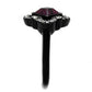 TK2489 - Two-Tone IP Black Stainless Steel Ring with Top Grade Crystal  in Fuchsia-3