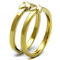 TK2494 - IP Gold(Ion Plating) Stainless Steel Ring with Epoxy  in White-3