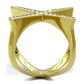 TK2497 - IP Gold(Ion Plating) Stainless Steel Ring with Top Grade Crystal  in Clear-3