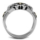 TK2517 - Two-Tone IP Gold (Ion Plating) Stainless Steel Ring with Top Grade Crystal  in Clear-2