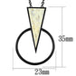 TK2524 - IP Black(Ion Plating) Stainless Steel Chain Pendant with Leather  in White-1