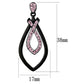 TK2532 - Two-Tone IP Black (Ion Plating) Stainless Steel Earrings with Top Grade Crystal  in Light Rose-1