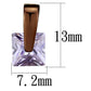 TK2541 - IP Dark Brown (IP coffee) Stainless Steel Earrings with AAA Grade CZ  in Light Amethyst-1