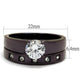 TK2547 - IP Dark Brown (IP coffee) Stainless Steel Ring with AAA Grade CZ  in Clear-1