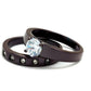 TK2547 - IP Dark Brown (IP coffee) Stainless Steel Ring with AAA Grade CZ  in Clear-3
