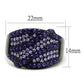 TK2551 - IP Black(Ion Plating) Stainless Steel Ring with Top Grade Crystal  in Multi Color-1