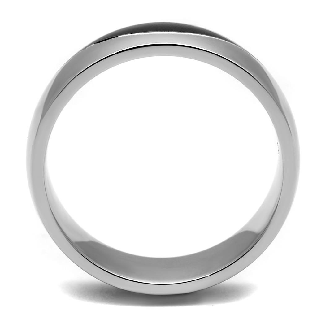 TK2567 - Two-Tone IP Black (Ion Plating) Stainless Steel Ring with No Stone-3