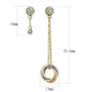 TK2579 - IP Gold & IP Rose Gold (Ion Plating) Stainless Steel Earrings with Top Grade Crystal  in Clear-1