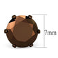 TK2588 - Two Tone IP Light Brown (IP Light coffee) Stainless Steel Earrings with AAA Grade CZ  in Light Coffee-1