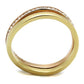 TK2613 - IP Gold & IP Rose Gold (Ion Plating) Stainless Steel Ring with Top Grade Crystal  in Clear-2