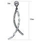 TK2635 - IP Light Black  (IP Gun) Stainless Steel Earrings with Top Grade Crystal  in Clear-1