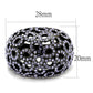TK2642 - IP Light Black  (IP Gun) Stainless Steel Ring with Top Grade Crystal  in Tanzanite-1
