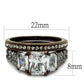 TK2646 - IP Dark Brown (IP coffee) Stainless Steel Ring with AAA Grade CZ  in Clear-1